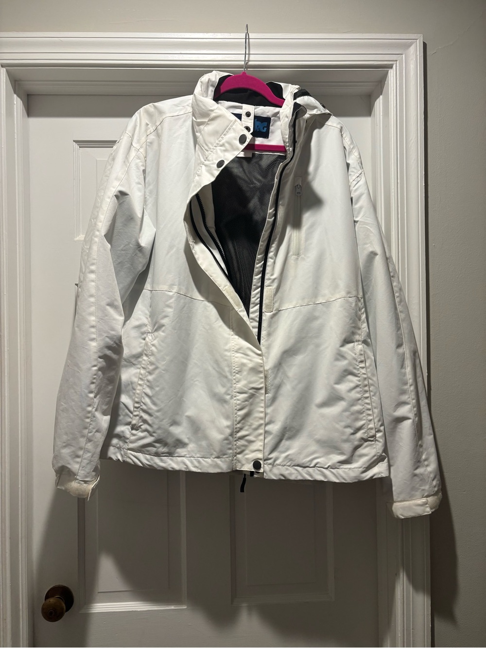 White Women's Waterproof Jacket - Lightweight Shell NO LINING